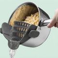 Silicone Pasta Strainer Clip-On for Pots and Pans