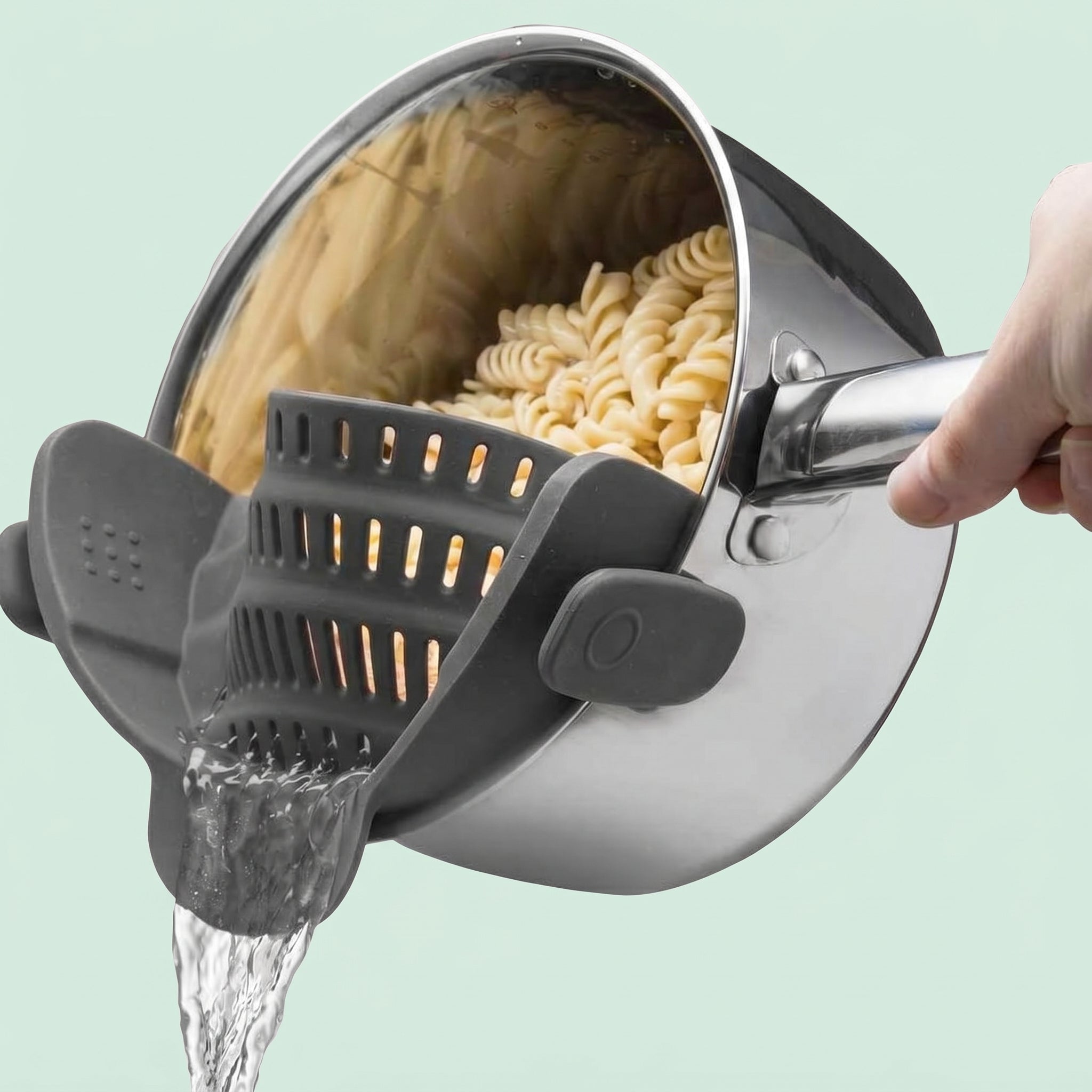 Silicone Pasta Strainer Clip-On for Pots and Pans