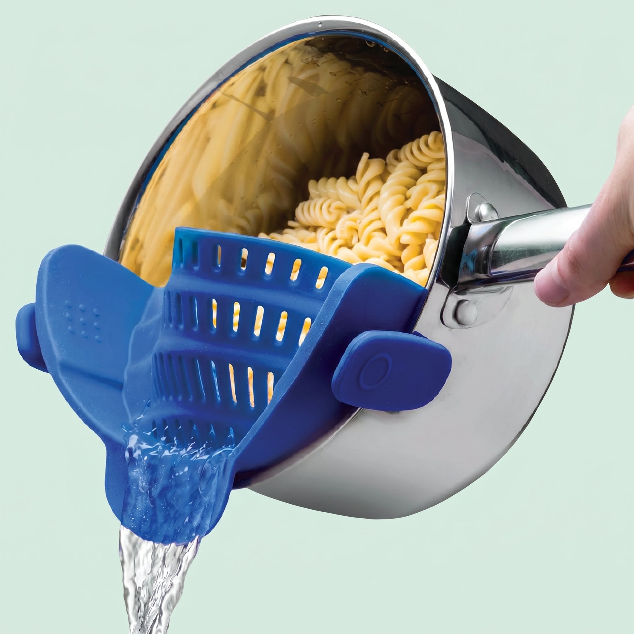 Silicone Pasta Strainer Clip-On for Pots and Pans