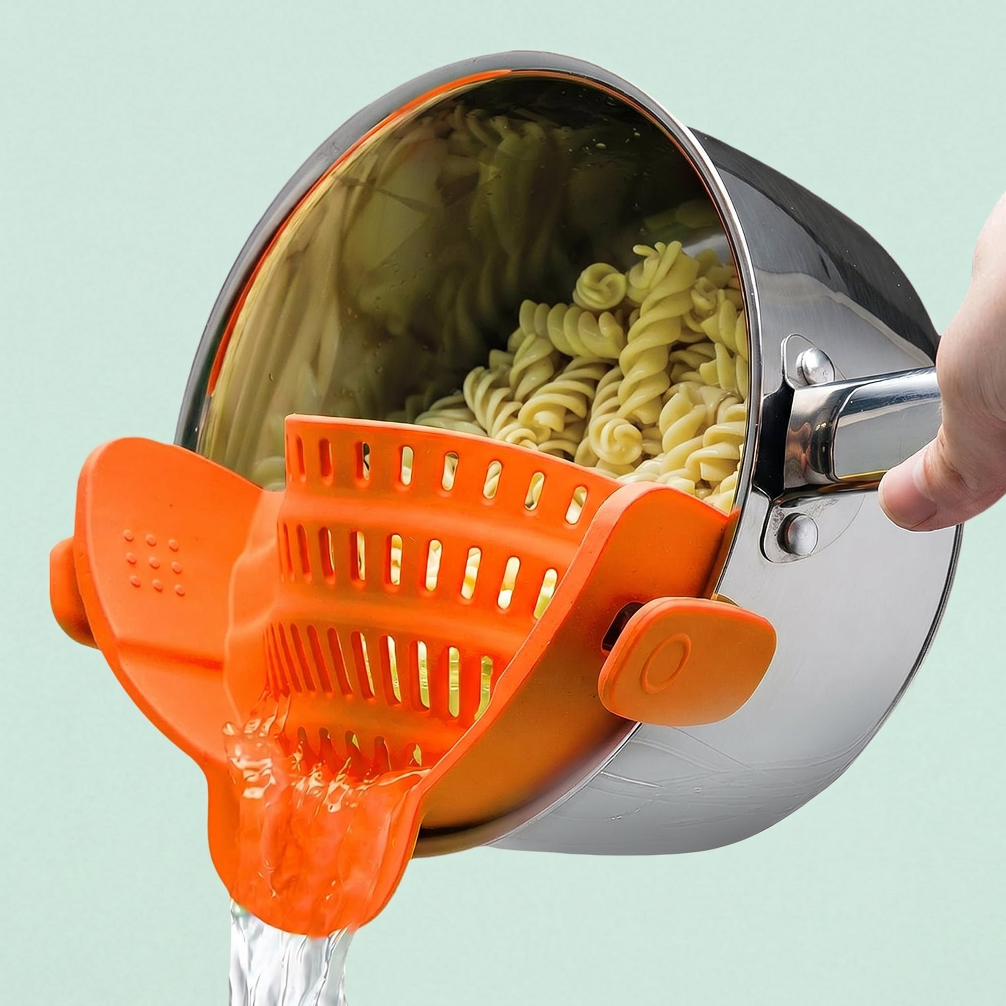 Silicone Pasta Strainer Clip-On for Pots and Pans