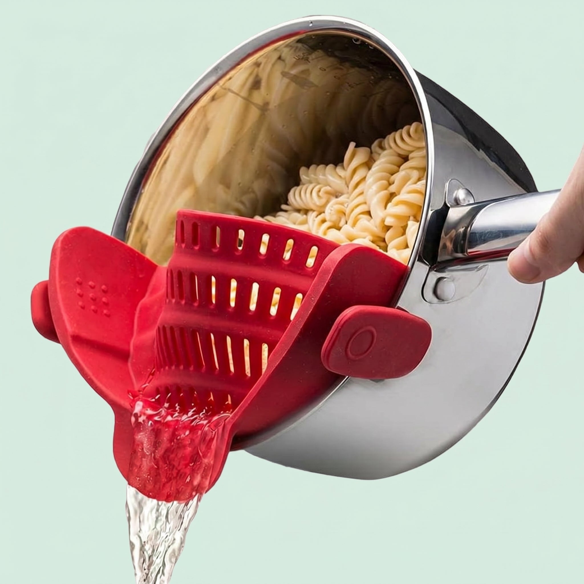 Silicone Pasta Strainer Clip-On for Pots and Pans