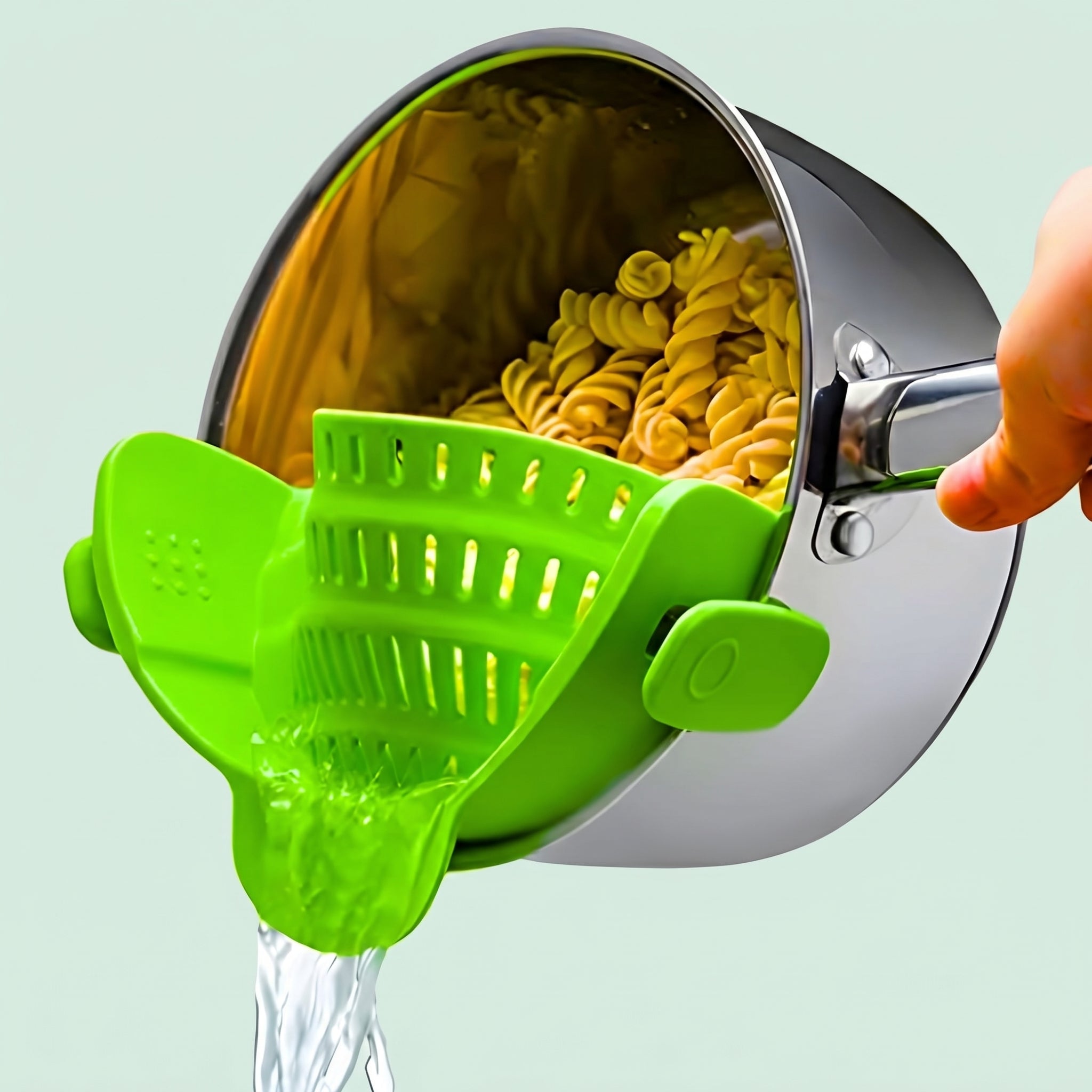 Silicone Pasta Strainer Clip-On for Pots and Pans
