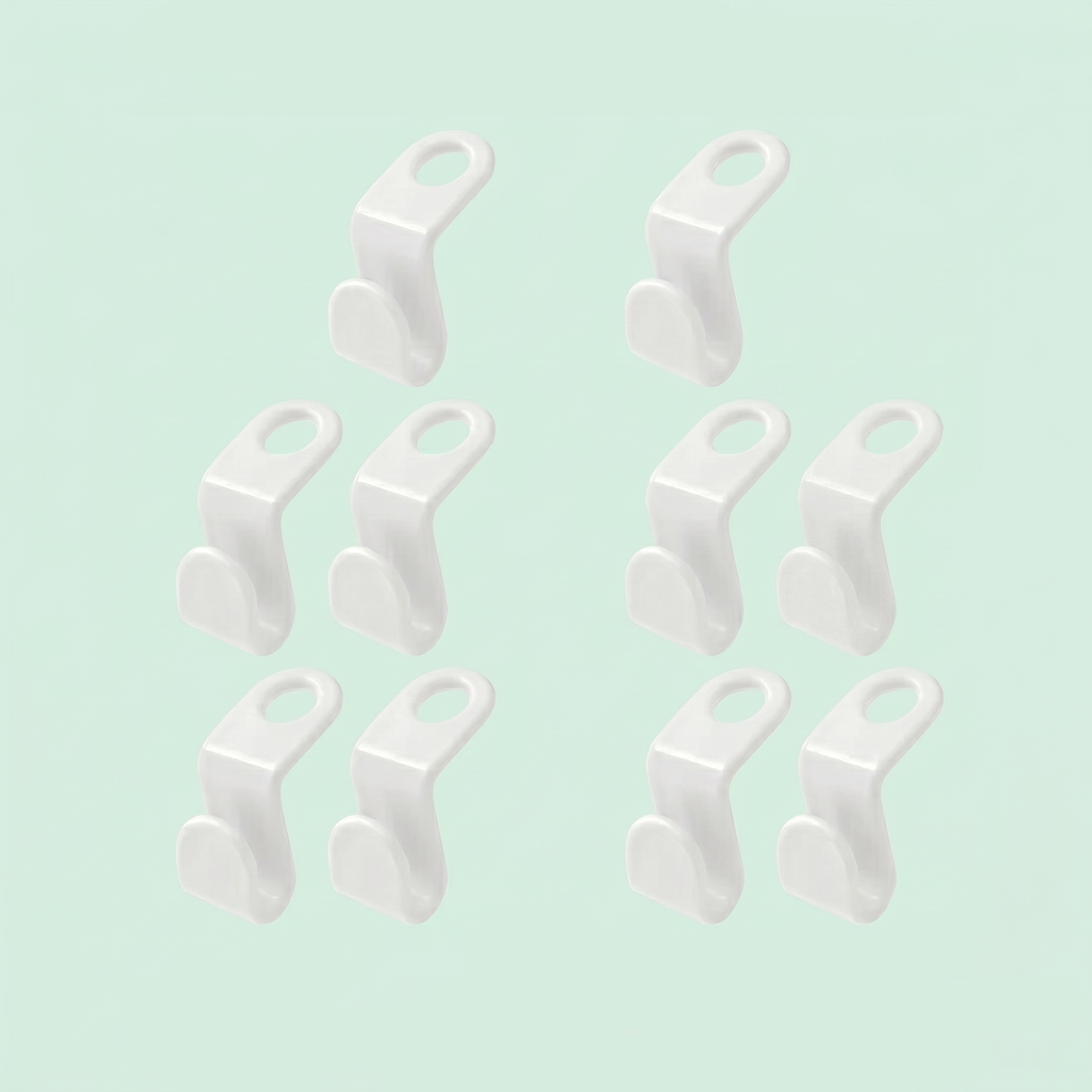 Space-Saving Clothes Hanger Connector Hooks