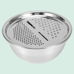 Stainless Steel Salad Bowl with Grater & Strainer