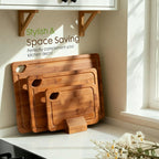 Carbonized Bamboo Cutting Boards for Kitchen Set