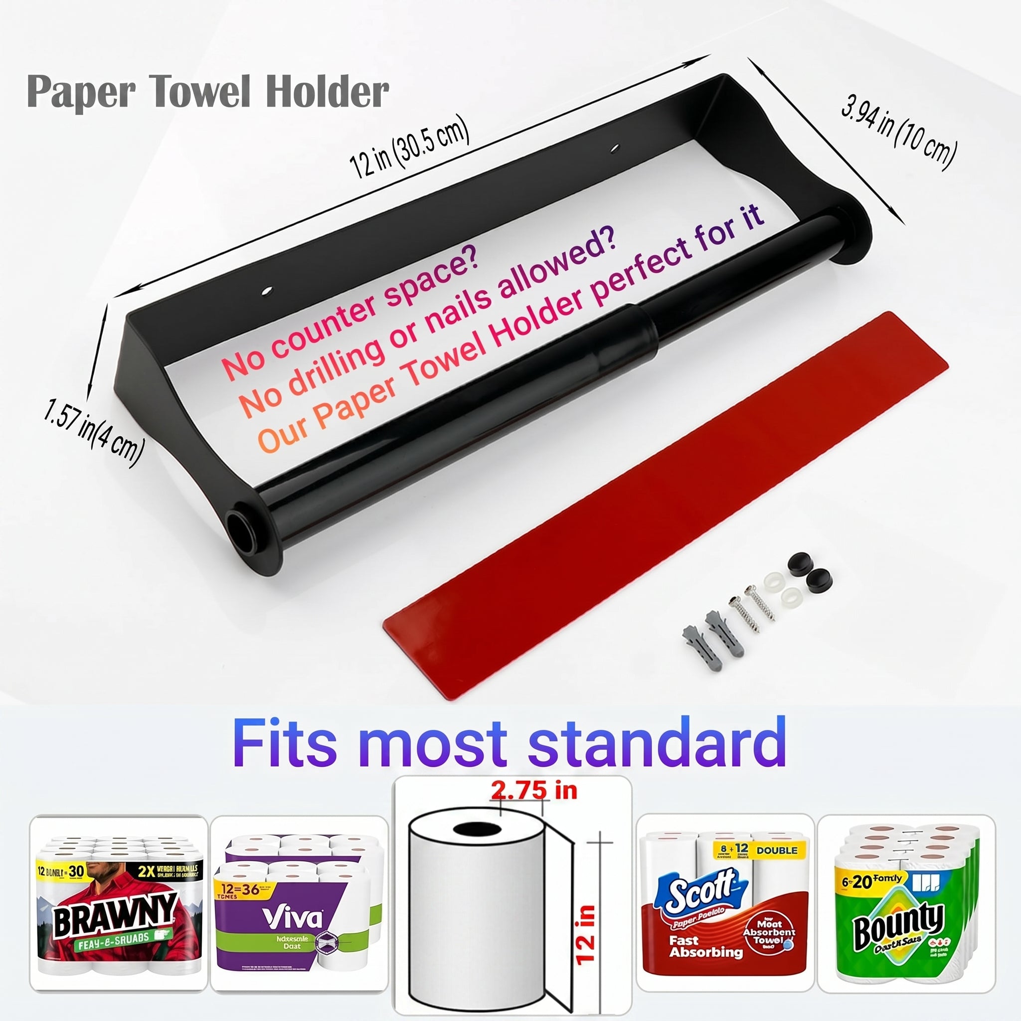 Under Cabinet Paper Towel Holder Stainless Steel